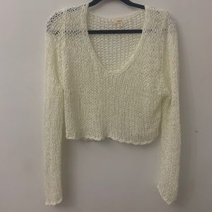 Crop top see through sweater